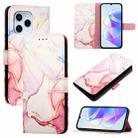 For Honor 60 SE PT003 Marble Pattern Flip Leather Phone Case(Rose Gold) - 1