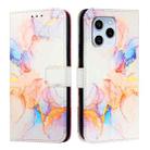 For Honor 60 SE PT003 Marble Pattern Flip Leather Phone Case(Marble White) - 2