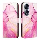 For Honor 70 Pro PT003 Marble Pattern Flip Leather Phone Case(Pink Purple Gold) - 2