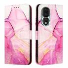 For Honor 80 PT003 Marble Pattern Flip Leather Phone Case(Pink Purple Gold) - 2