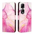 For Honor 90 Pro PT003 Marble Pattern Flip Leather Phone Case(Pink Purple Gold) - 2