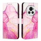 For Honor Magic6 PT003 Marble Pattern Flip Leather Phone Case(Pink Purple Gold) - 2