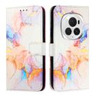 For Honor Magic6 Pro PT003 Marble Pattern Flip Leather Phone Case(Marble White) - 2