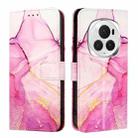 For Honor Magic6 Pro PT003 Marble Pattern Flip Leather Phone Case(Pink Purple Gold) - 2