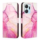 For Honor X7a / Play7T PT003 Marble Pattern Flip Leather Phone Case(Pink Purple Gold) - 2