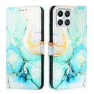 For Honor X8 4G / X30i / Play6T Pro PT003 Marble Pattern Flip Leather Phone Case(Green) - 2