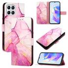 For Honor X8 4G / X30i / Play6T Pro PT003 Marble Pattern Flip Leather Phone Case(Pink Purple Gold) - 1