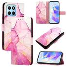 For Honor X8 5G / X6 4G / 70 Lite / X6s / X8a PT003 Marble Pattern Flip Leather Phone Case(Pink Purple Gold) - 1