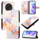 For Honor X30 5G / X9 4G / X9 5G PT003 Marble Pattern Flip Leather Phone Case(Marble White) - 1