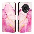 For Honor X30 5G / X9 4G / X9 5G PT003 Marble Pattern Flip Leather Phone Case(Pink Purple Gold) - 2