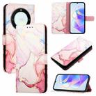 For Honor X40 / X9a / Magic5 Lite PT003 Marble Pattern Flip Leather Phone Case(Rose Gold) - 1