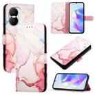 For Honor X40i PT003 Marble Pattern Flip Leather Phone Case(Rose Gold) - 1