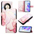 For Honor X9b / Magic6 Lite 5G PT003 Marble Pattern Flip Leather Phone Case(Rose Gold) - 1