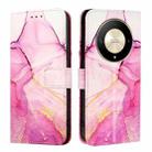 For Honor X9b / Magic6 Lite 5G PT003 Marble Pattern Flip Leather Phone Case(Pink Purple Gold) - 2