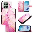 For Honor X6b PT003 Marble Pattern Flip Leather Phone Case(Pink Purple Gold) - 1