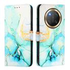For Honor X9c 5G PT003 Marble Pattern Flip Leather Phone Case(Green) - 2