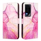For Honor GT PT003 Marble Pattern Flip Leather Phone Case(Pink Purple Gold) - 3