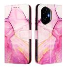 For Honor 300 PT003 Marble Pattern Flip Leather Phone Case(Pink Purple Gold) - 3