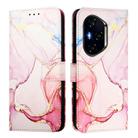 For Honor 300 Pro / 300 Ultra PT003 Marble Pattern Flip Leather Phone Case(Rose Gold) - 3