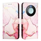 For Honor X9c Smart 5G PT003 Marble Pattern Flip Leather Phone Case(Rose Gold) - 3