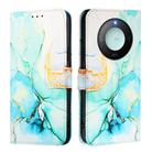 For Honor X9c Smart 5G PT003 Marble Pattern Flip Leather Phone Case(Green) - 3