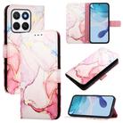 For Honor X8c 4G PT003 Marble Pattern Flip Leather Phone Case(Rose Gold) - 1