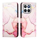 For Honor X8c 4G PT003 Marble Pattern Flip Leather Phone Case(Rose Gold) - 2