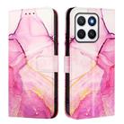 For Honor X8c 4G PT003 Marble Pattern Flip Leather Phone Case(Pink Purple Gold) - 2