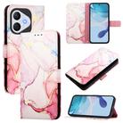 For Honor 400 Lite PT003 Marble Pattern Flip Leather Phone Case(Rose Gold) - 1