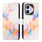 For Honor 400 Lite PT003 Marble Pattern Flip Leather Phone Case(Marble White) - 2