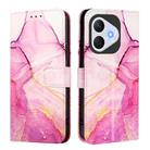 For Honor 400 Lite PT003 Marble Pattern Flip Leather Phone Case(Pink Purple Gold) - 2