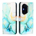 For Honor 400 PT003 Marble Pattern Flip Leather Phone Case(Green) - 3