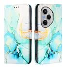 For Honor 400 Pro PT003 Marble Pattern Flip Leather Phone Case(Green) - 2