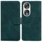 For Honor 90 Skin Feel Pure Color Flip Leather Phone Case(Green) - 1