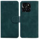 For Honor X6a Skin Feel Pure Color Flip Leather Phone Case(Green) - 1