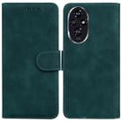 For Honor 200 5G Skin Feel Pure Color Flip Leather Phone Case(Green) - 1