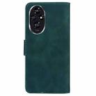 For Honor 200 5G Skin Feel Pure Color Flip Leather Phone Case(Green) - 3