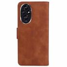 For Honor 200 5G Skin Feel Pure Color Flip Leather Phone Case(Brown) - 3