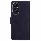 For Honor 200 5G Skin Feel Pure Color Flip Leather Phone Case(Black) - 3