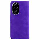 For Honor 200 Pro 5G Skin Feel Pure Color Flip Leather Phone Case(Purple) - 3