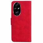 For Honor 200 Pro 5G Skin Feel Pure Color Flip Leather Phone Case(Red) - 3