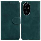 For Honor 200 Pro 5G Skin Feel Pure Color Flip Leather Phone Case(Green) - 1