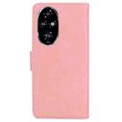 For Honor 200 Pro 5G Skin Feel Pure Color Flip Leather Phone Case(Pink) - 3