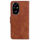 For Honor 200 Pro 5G Skin Feel Pure Color Flip Leather Phone Case(Brown) - 3