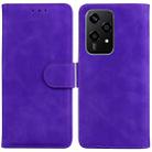 For Honor 200 Lite Global Skin Feel Pure Color Flip Leather Phone Case(Purple) - 1