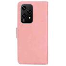 For Honor 200 Lite Global Skin Feel Pure Color Flip Leather Phone Case(Pink) - 3