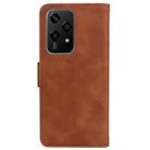 For Honor 200 Lite Global Skin Feel Pure Color Flip Leather Phone Case(Brown) - 3