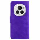 For Honor Magic6 Pro Skin Feel Pure Color Flip Leather Phone Case(Purple) - 3