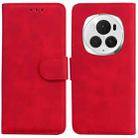 For Honor Magic6 Pro Skin Feel Pure Color Flip Leather Phone Case(Red) - 1