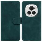 For Honor Magic6 Pro Skin Feel Pure Color Flip Leather Phone Case(Green) - 1